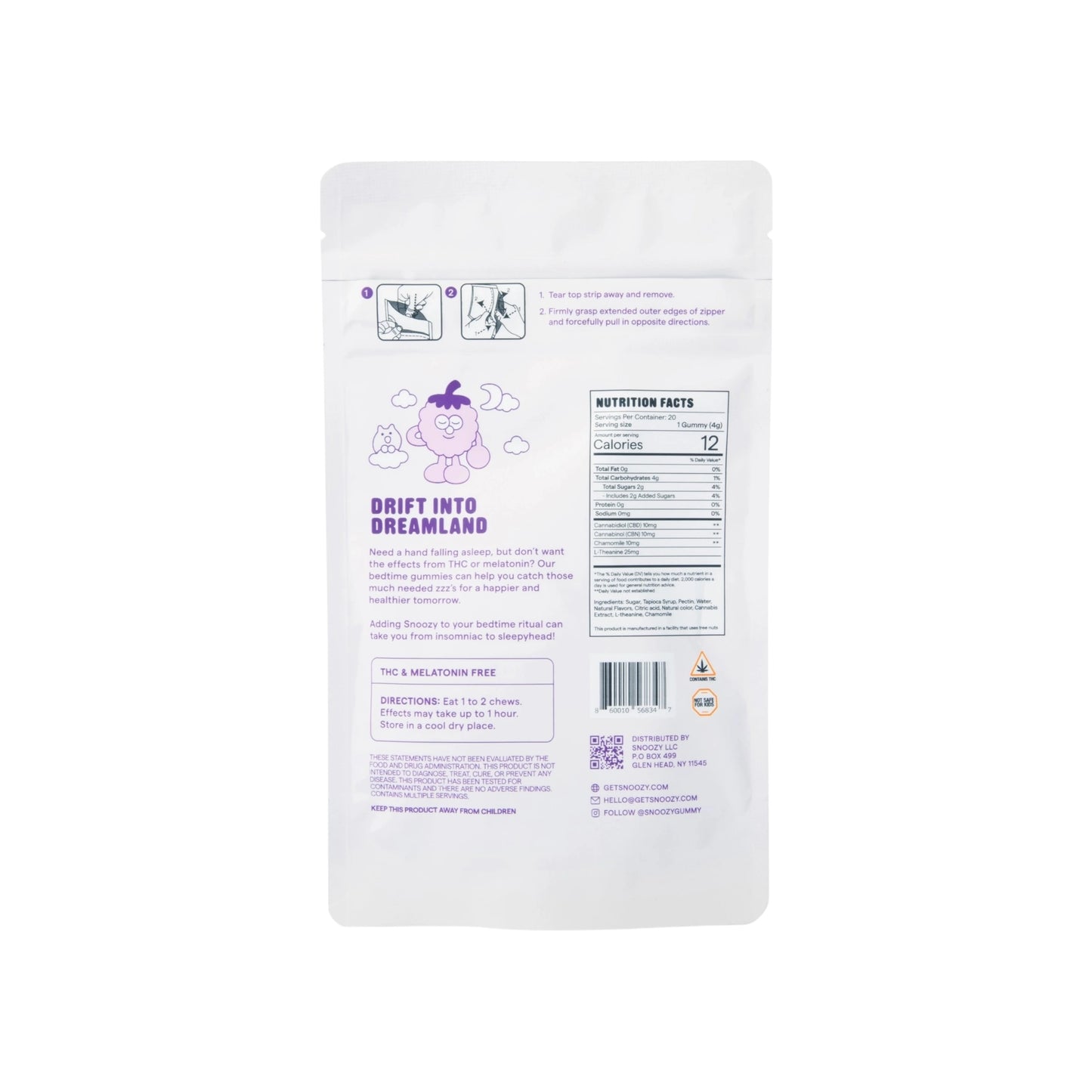 Snoozy CBD + CBN Bedtime Gummies | (20ct) 400mg